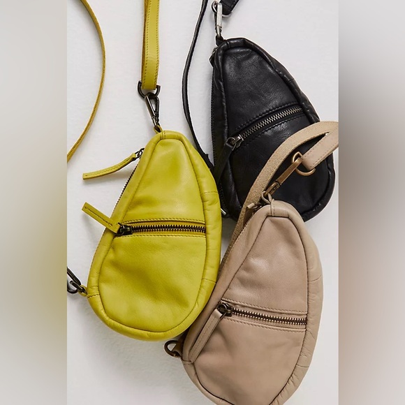 Free People Coffee Date Mini Crossbody Bag - Lime Goat Leather NWT - Picture 15 of 16